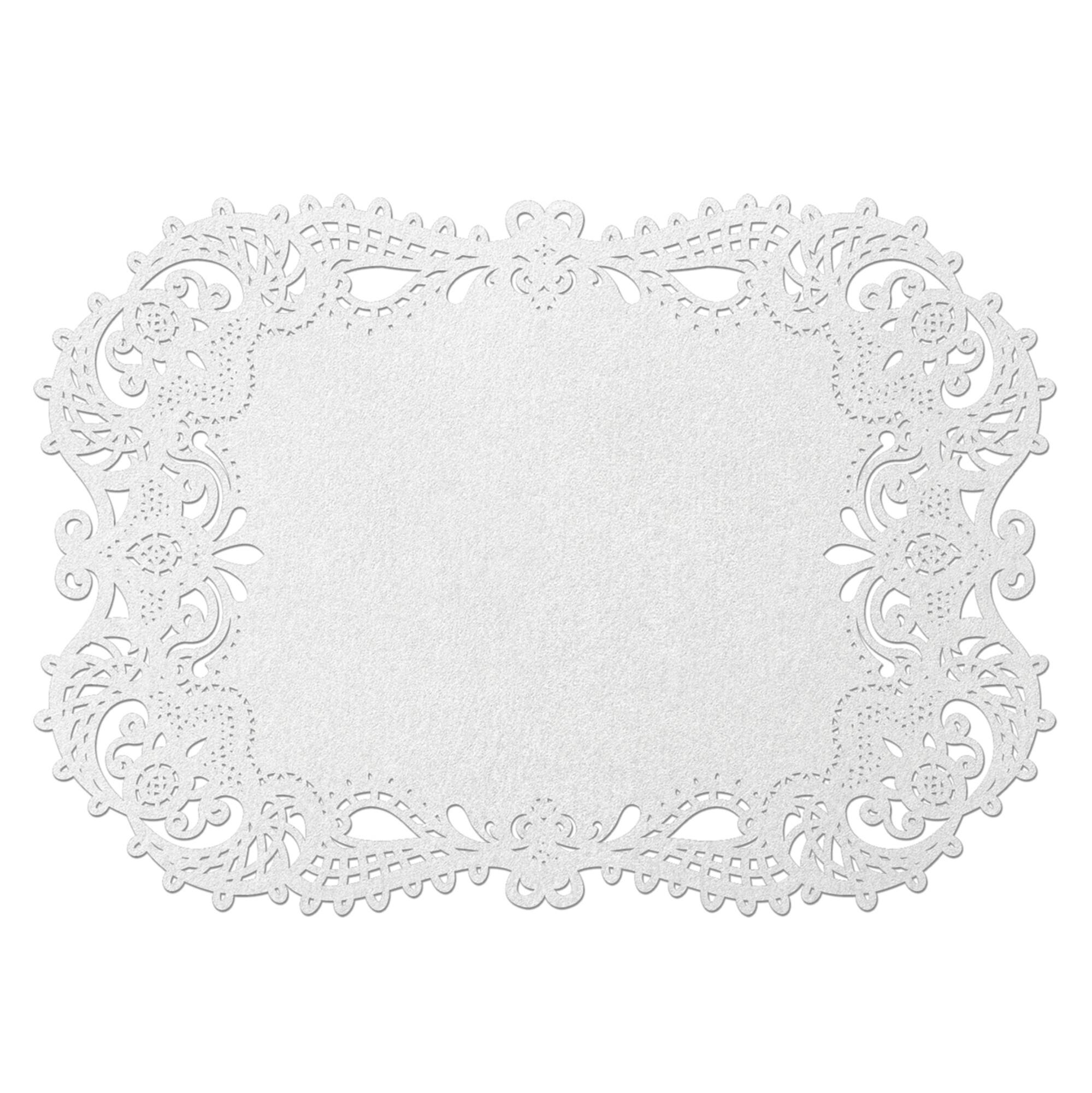 Hortense B. Hewitt Co. White Simmer Laser Place Mat, 12 Pack